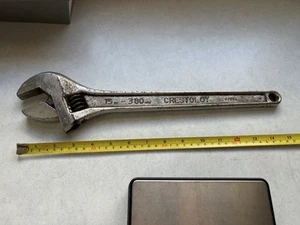 VINTAGE CRESCENT 15 IN ADJUSTABLE WRENCH,CRESTOLOY STEEL,TAPERED HANDLE - Picture 1 of 3