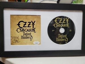 OZZY OSBOURNE SIGNED PATIENT NUMBER 9 CD COVER FRAMED SINGER BLACK SABBATH JSA - Picture 1 of 5