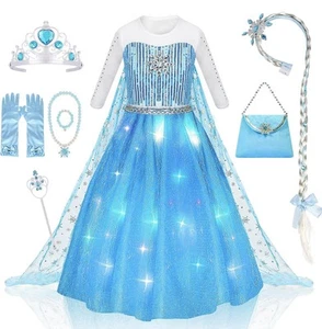 Blue Princess Costumes for Girls Fancy Dress With Accessories 3-4 Years NEW - Imagen 1 de 8