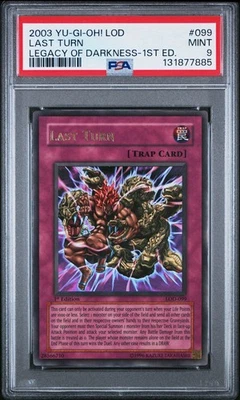 2003 Yu-Gi-Oh! Last Turn Legacy of Darkness LOD 1st Edition Ultra Rare PSA 9 - Image 1 of 2