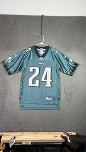 Philadelphia Eagles Jersey Mens Small Green NFL Football Asomugha 24 Reebok - Picture 1 of 12