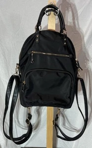 Large Elegant Nylon Polyester Fashion Adult Backpack - Black Gold- Pre-owned - Picture 1 of 6
