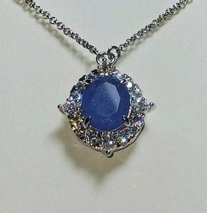 Collana Quarzo Blu Fiordaliso Fusione Naturale Bomboniera Festa RBP2961 - Foto 1 di 4