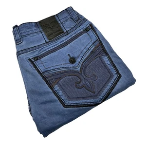 Rock Revival Sycamore Biker Jeans Herren 42x32 Moto Stitch *Neu mit Etikett* Stretch Distressed - Bild 1 von 11