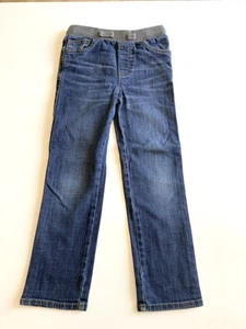 EUC 7 S Tucker + Tate Pull On Denim Medium Blue Jeans Elastic Drawstring Waist - Picture 1 of 10