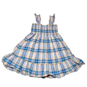 Janie and Jack Emily Plaid Smocked Sundress Size 6 - Picture 1 of 5