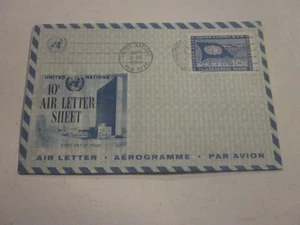 UN FDC 1960 10C LUFTBRIEF POST GESTEMPELT UMSCHLAG FLEETWOOD CACHET - Bild 1 von 4
