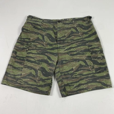 Rothco BDU Shorts Mens 2XL Tiger Stripe Camo Cargo Military Utility Green Army - Image 1 of 4