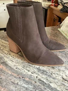 New Steve Madden Womens Catreena Dark Brown Ankle Boots Shoes 10 Medium - Picture 1 of 4