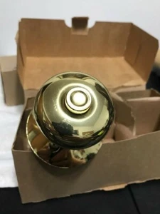 Schlage F40-PLY Plymouth Privacy Lock Door Knob Set - Brass - Picture 1 of 3