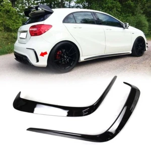 Matte Black Fit FOR Mercedes benz W176 Rear Bumper Vent Flaps Splitter Cover 18 - Bild 1 von 4