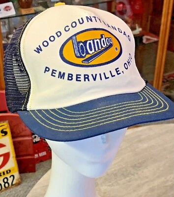 De colección Años 70 Wood County Bandag Tire Shop Deletrear Camionero Sombrero Gorra Snapback EE. UU. Foto 1 de 4