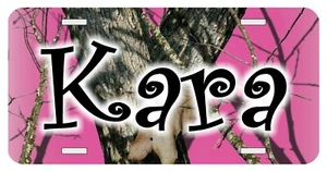 Camouflage Pink Personalized Monogrammed License Plate Custom Auto Car Tag Camo - Picture 1 of 2