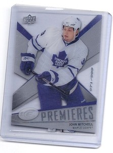 08-09 2008-09 UPPER DECK ICE JOHN MITCHELL ROOKIE PREMIERES /999 134 MAPLE LEAFS