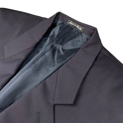 VTG Mani Men’s 100% Wool 2-Button Blazer Navy Blue • Italy • 44R US - Image 1 of 4