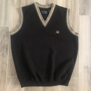 LARRY MIZE GOLF gilet nero senza maniche golf uomo taglia large - Foto 1 di 9