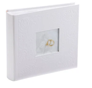 Kenro Pearl White Wedding Photo Album for 6x4" or 7x5" with Embossed Cover - Picture 1 of 5