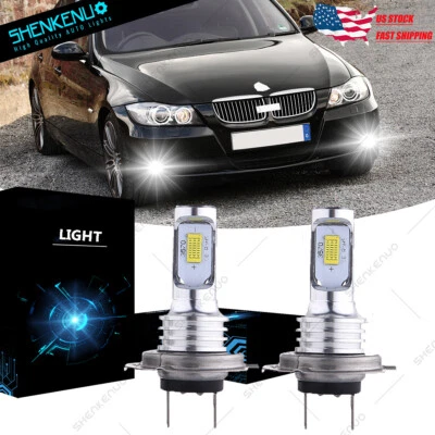 For BMW 2/3/4/5/6/7/X Series H7 Upgrade 6000K Bright White LED Fog Lamp Bulb YHB - Image 1 of 4
