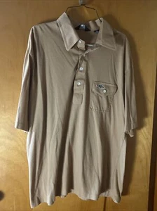Vintage 70s Sears Kings Road Shop 1/2 Button Up Shirt X-Large Beige - Bild 1 von 6