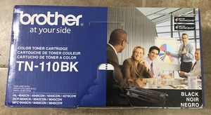 Black Toner Cartridge TN-110BK Genuine Brother TN110BK Free US Shipping SEALED - Zdjęcie 1 z 6