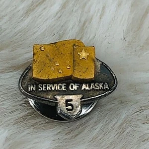 Alaska State Employee 5 Jahre Service Award Sterlingsilber Anstecknadel Krawattennadel - Bild 1 von 3