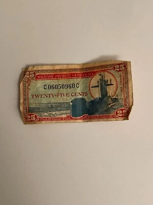 US Military Payment Certificate 25 Cents Series 681 - Image 1 of 4