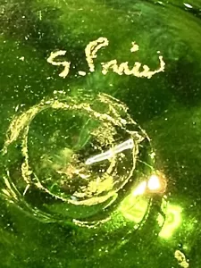 Schöner Vintage Parfum Flakon mundgeblasen signiert - Bild 1 von 6
