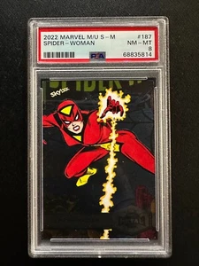 2022 Marvel Metal Universe Spider-Man #187 - Spider-Woman - PSA 8 - Picture 1 of 2