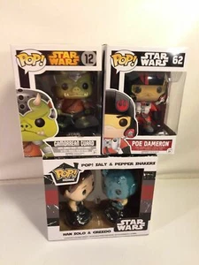 Funko Pop Star Wars Lote Han Solo Greedo Sal Pimienta Camorrean Dameron Figuras - Imagen 1 de 10