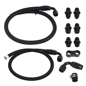 6AN Power Steering Pump Hose Kit Compatible Chevy C10 LS Swap Connects GM Type 2 - Foto 1 di 18