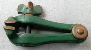Feilkloben Spannkloben Spannzwinge Schraubstock, Turnus 120 mm, sehr alt, grün - Bild 1 von 5