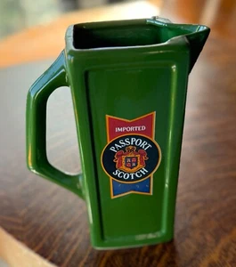 Vintage Passport Scotch Whisky Jug Advertising Ceramic Bar Water Pitcher - Picture 1 of 3