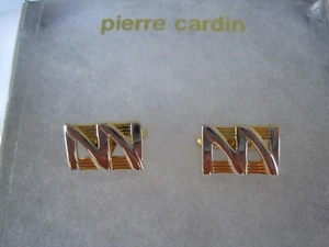 Pierre Cardin Rectangular Two-Tone Cufflinks - Picture 1 of 9
