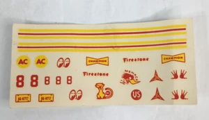 Vintage 1960s Slot Car Model Stickers Advertising Champion Firestone AC Delco - Picture 1 of 4