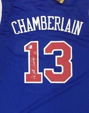 Wilt Chamberlain Signed Adidas Hardwood Classic Jersey (Authenticated)