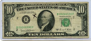1969C $10.00 FDR NOTE , LOW SERIAL #, AMERICANA - Picture 1 of 2