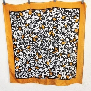 Bufanda vintage Christian Dior para mujer 100 % seda dorada negra talla única - Imagen 1 de 6