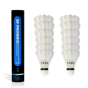 12 Pcs SPPHONEIX 910 Badminton Shuttlecocks Goose Feather Durable Badminton Ball - Picture 1 of 11