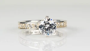 14K Yellow Gold Plating Ring Size 7 ESTATE SALE - Picture 1 of 24