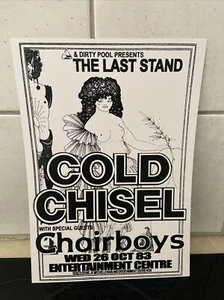 COLD CHISEL 1983 Sydney Concert Flyer A4 High Quality Carded Reproduction - Picture 1 of 2