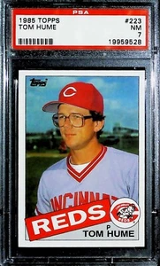 1985 Topps #223 Tom Hume PSA 7 NM - Picture 1 of 2