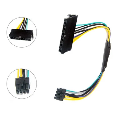 24-8 Pin ATX Power Supply Adapter Cable For Optiplex 3020 7020 9020 26-28CM - Image 1 of 4