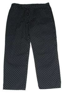 Ralph Lauren Black White Polka Dots Stretch 5 Pocket Cotton Capri Pants Wms 12P - Picture 1 of 1
