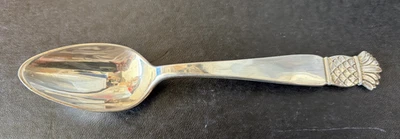 CUCHARA DE TÉ Granada Old Newbury forjada a mano ONC plata de ley 44 gr o 1,4 oz Foto 1 de 4