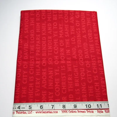 Christmas Pure Simple 27"x43" Nancy Halvorsen Benartex Cotton Sew Quilt Fabric - Image 1 of 3