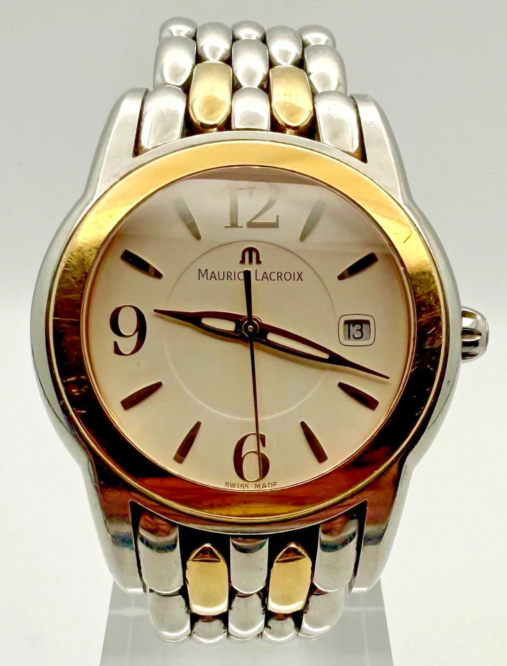 Reloj Pulsera Maurice Lacroix Esfera SH1018 Chapado en Oro 18K 2 Tonos Unisex 40mm En muy buena condición Foto 1 de 4