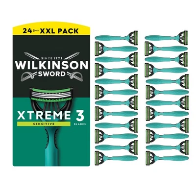 Wilkinson Sword Xtreme 3 Sensitive confezione da 16+8 rasoi usa e getta da uomo