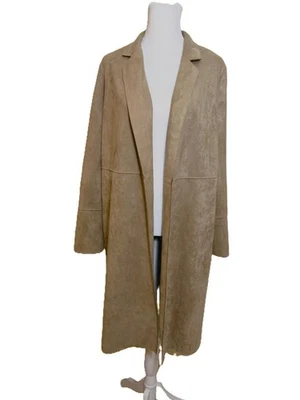 Gabardina Zara imitación gamuza chaqueta frontal abierta manga larga boho occidental talla S Foto 1 de 4