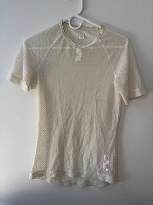 Rapha Masculino 100% Merino Manga Curta Camada Base Creme, Usado - Tamanho Pequeno - Imagem 1 de 3