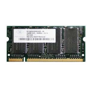 Nanya NT256D64SH8C0GM-6K DDR1 256MB 333MHz CL2.5 PC2700S-25331 DD Refurbished - Picture 1 of 1